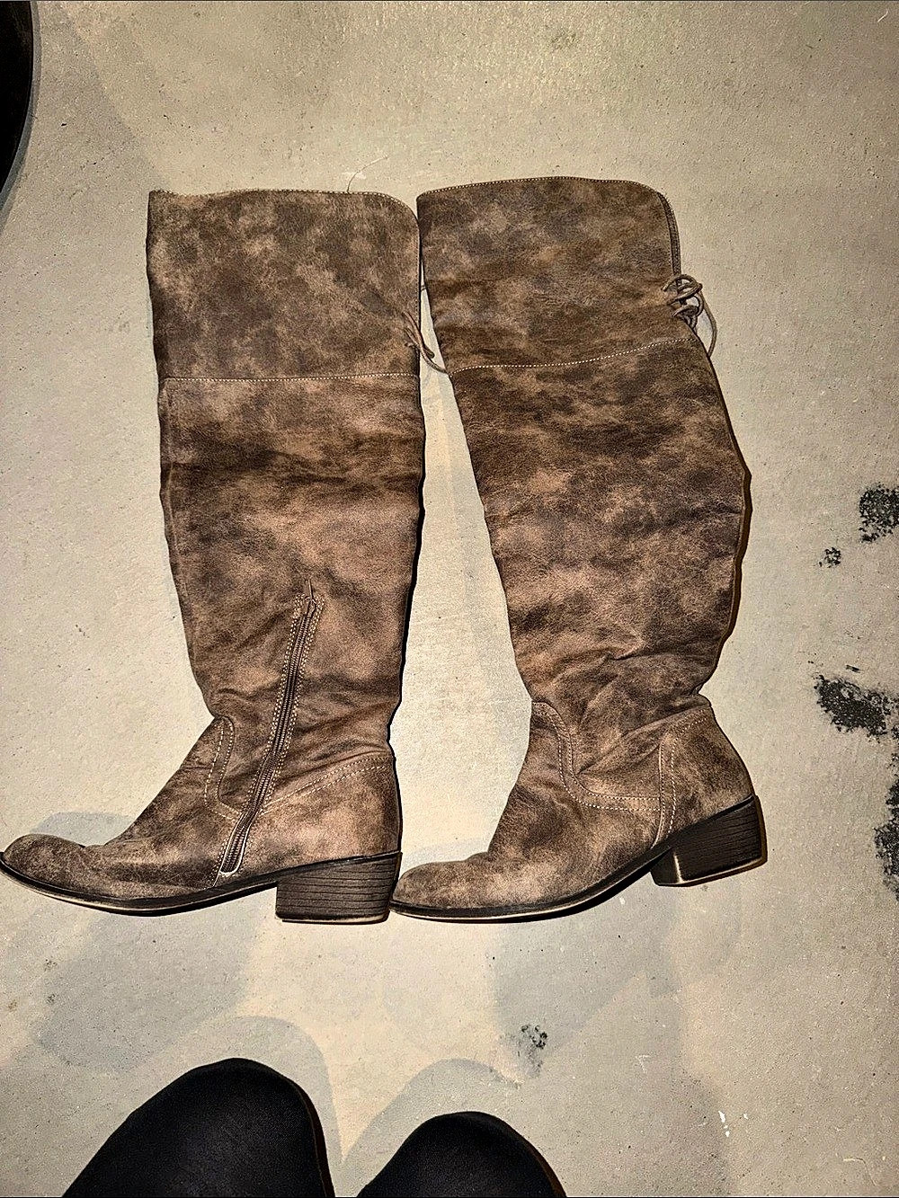 RAMPAGE Tanto Brown Over-the-Knee Heeled Boots